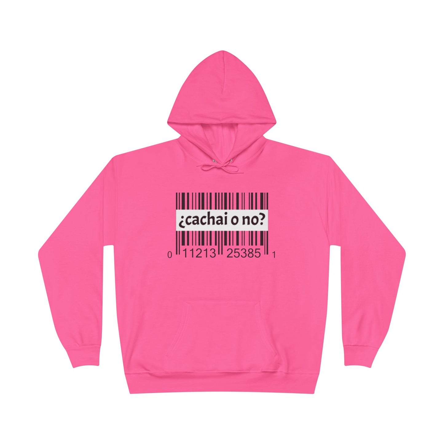 Unisex Hoodie with Barcode Design - Eco-Friendly