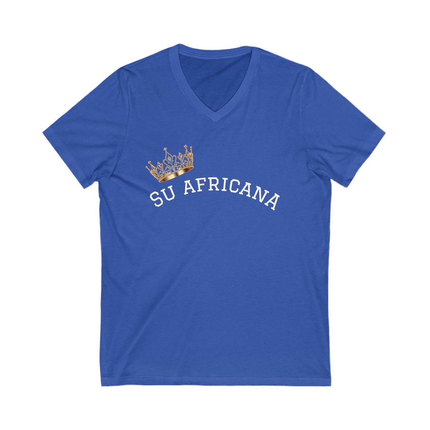 Crowned Unisex V-Neck Tee: Su Africana