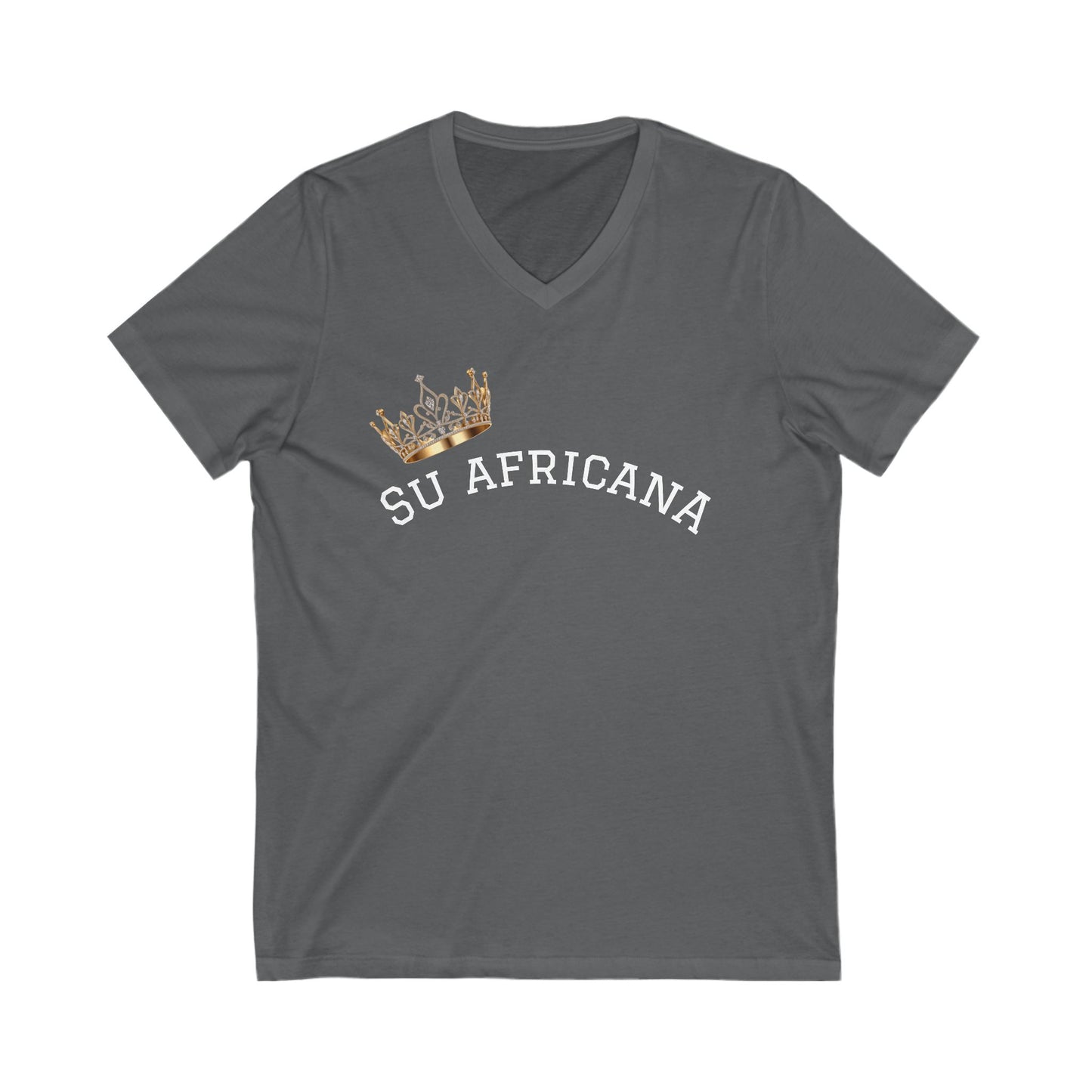Crowned Unisex V-Neck Tee: Su Africana