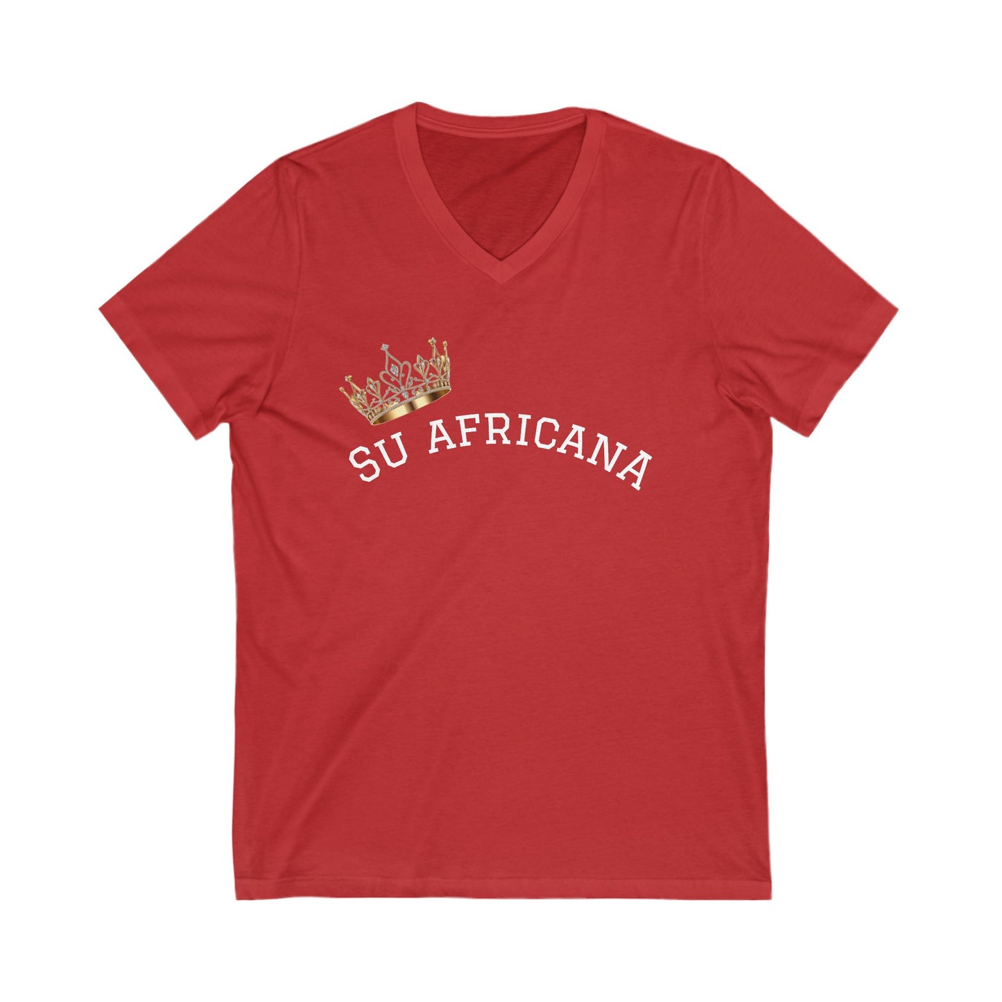 Crowned Unisex V-Neck Tee: Su Africana