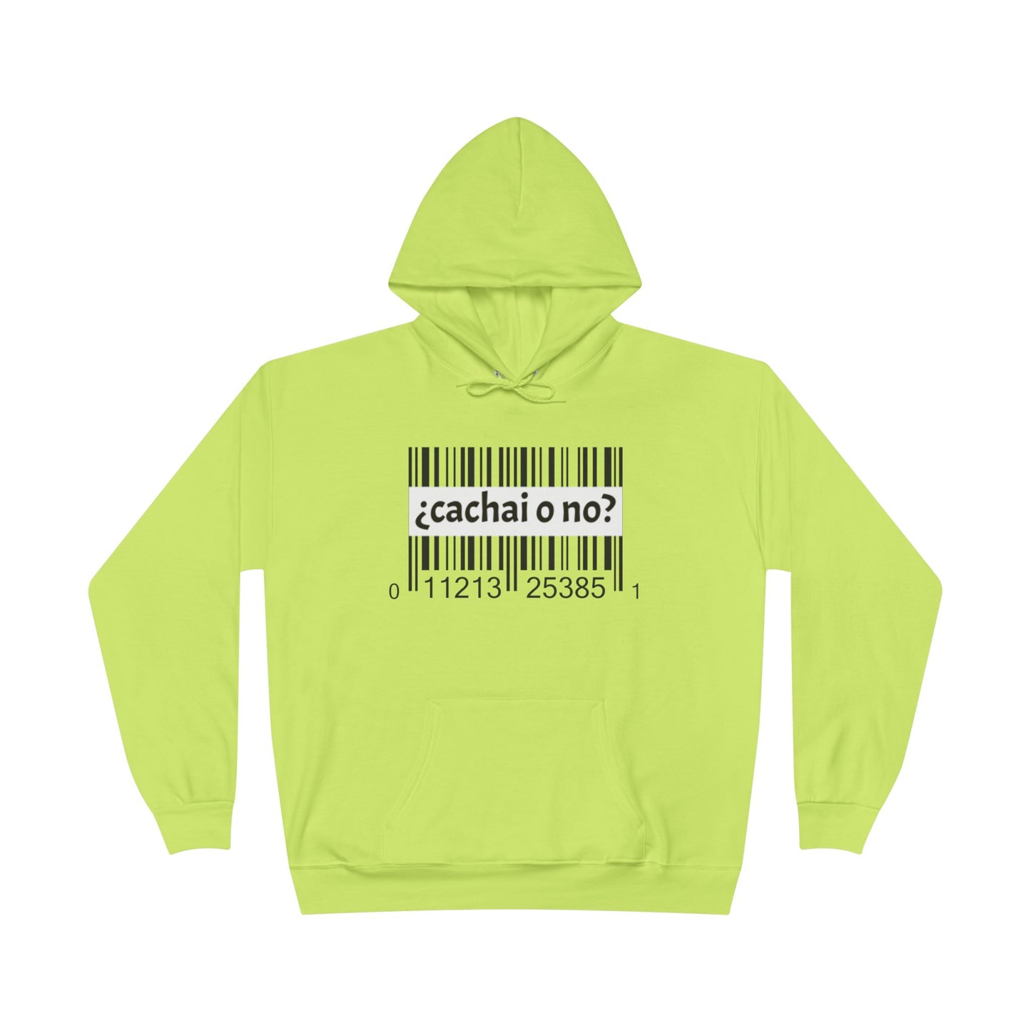 Unisex Hoodie with Barcode Design - Eco-Friendly