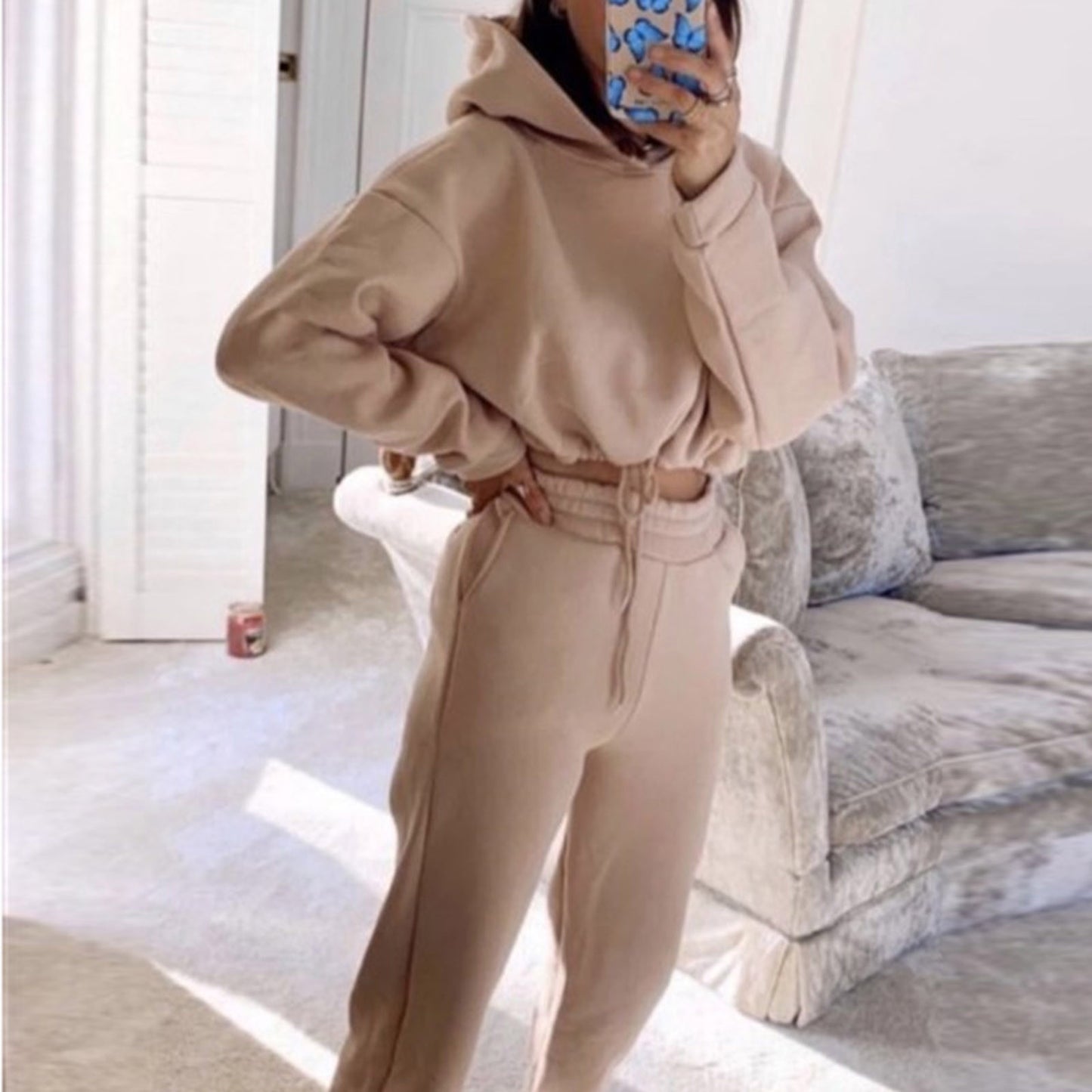 Women 2 Piece Suits - Sexy, Hoodie Casual