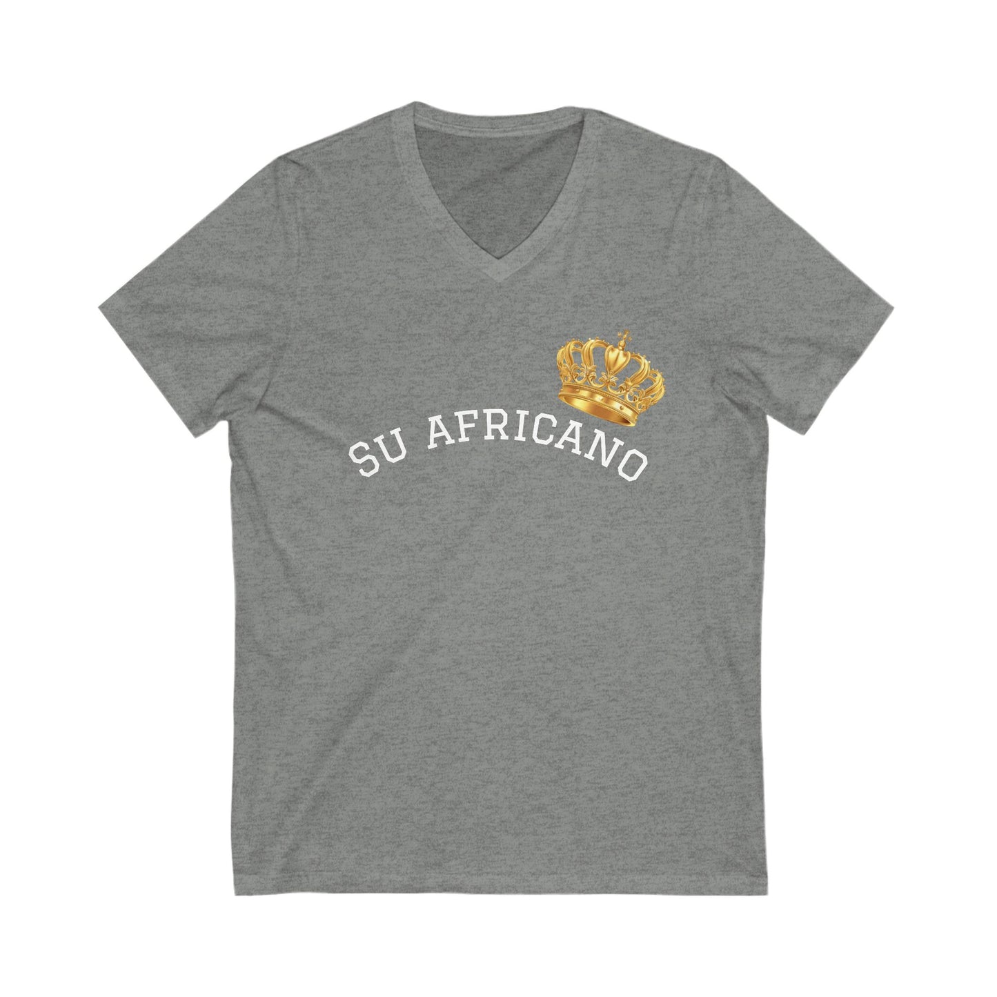 Crowned Unisex V-Neck Tee: Su Africano
