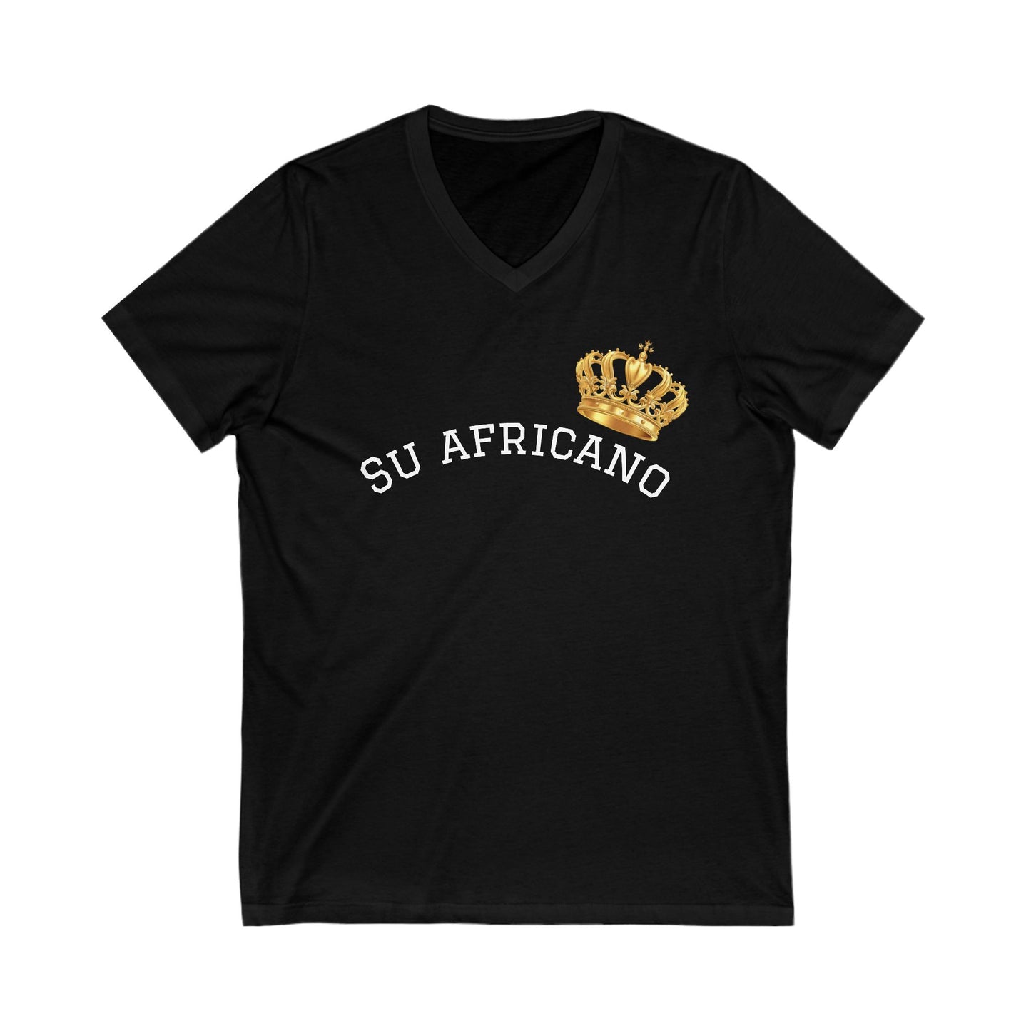 Crowned Unisex V-Neck Tee: Su Africano