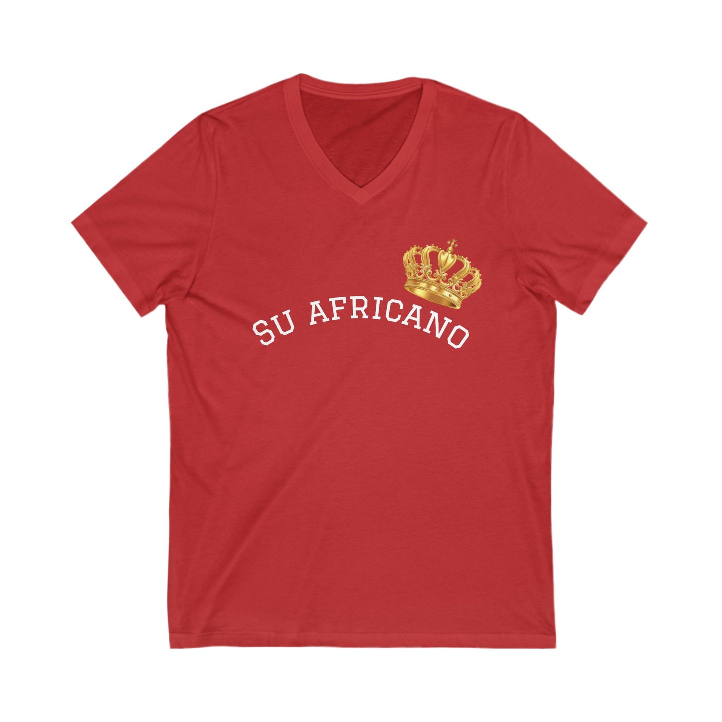 Crowned Unisex V-Neck Tee: Su Africano
