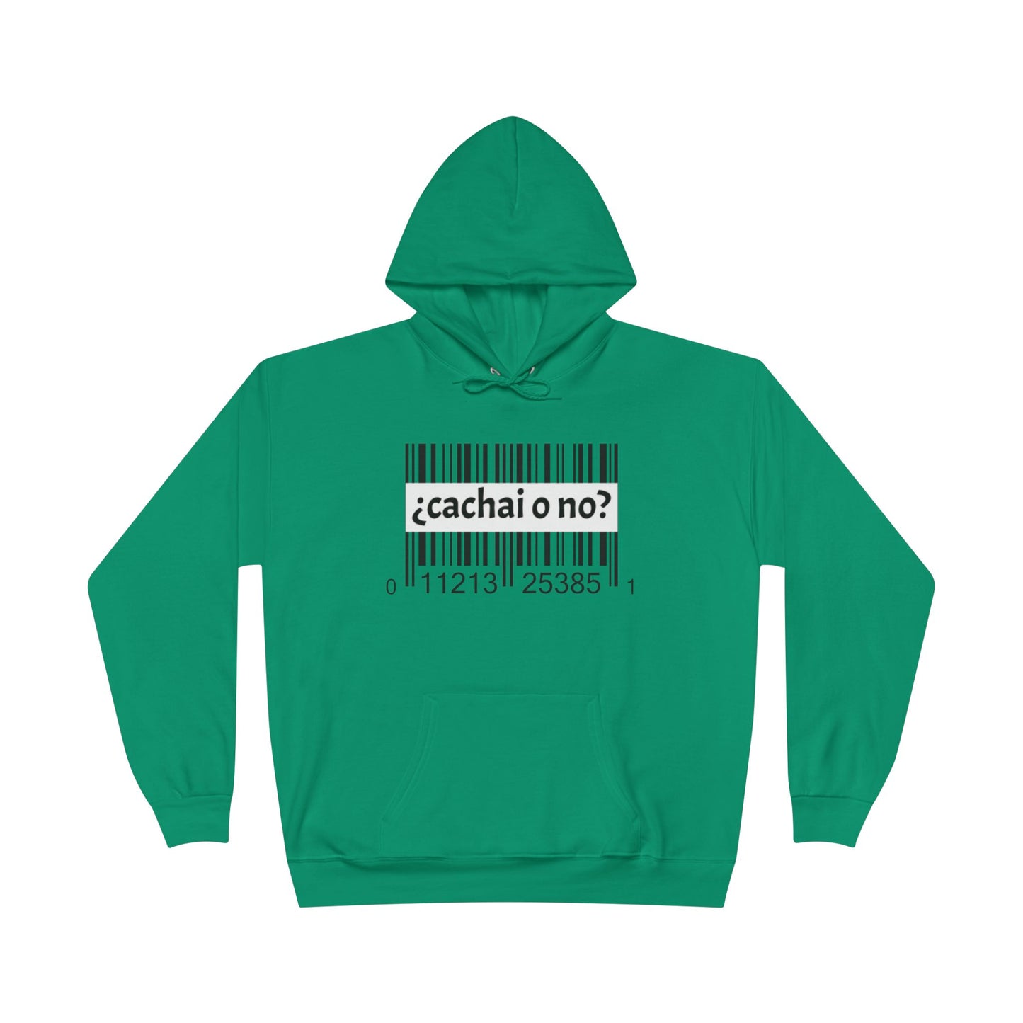 Unisex Hoodie with Barcode Design - Eco-Friendly