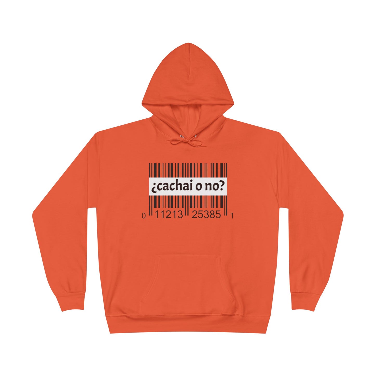 Unisex Hoodie with Barcode Design - Eco-Friendly