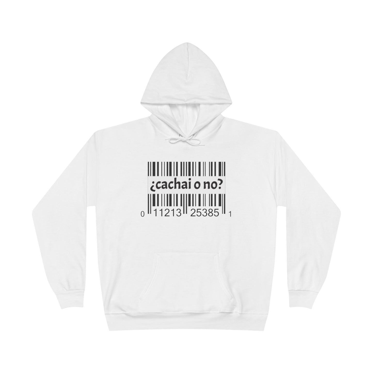 Unisex Hoodie with Barcode Design - Eco-Friendly