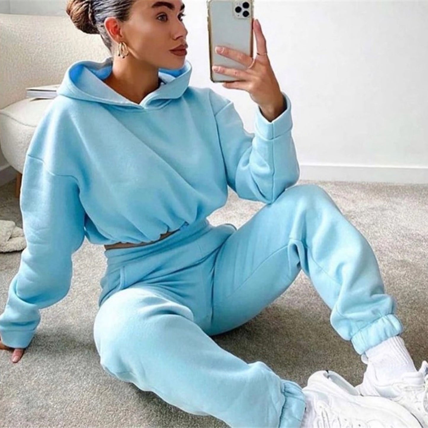 Women 2 Piece Suits - Sexy, Hoodie Casual