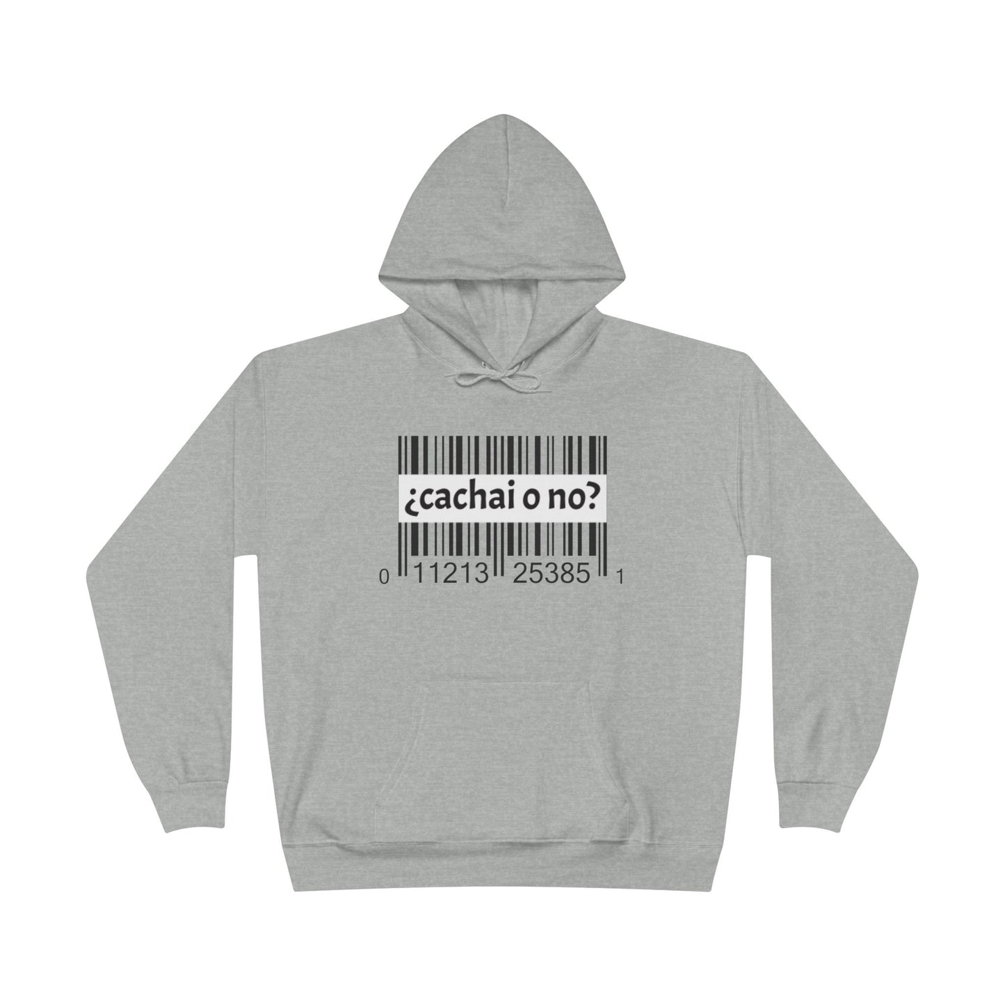 Unisex Hoodie with Barcode Design - Eco-Friendly