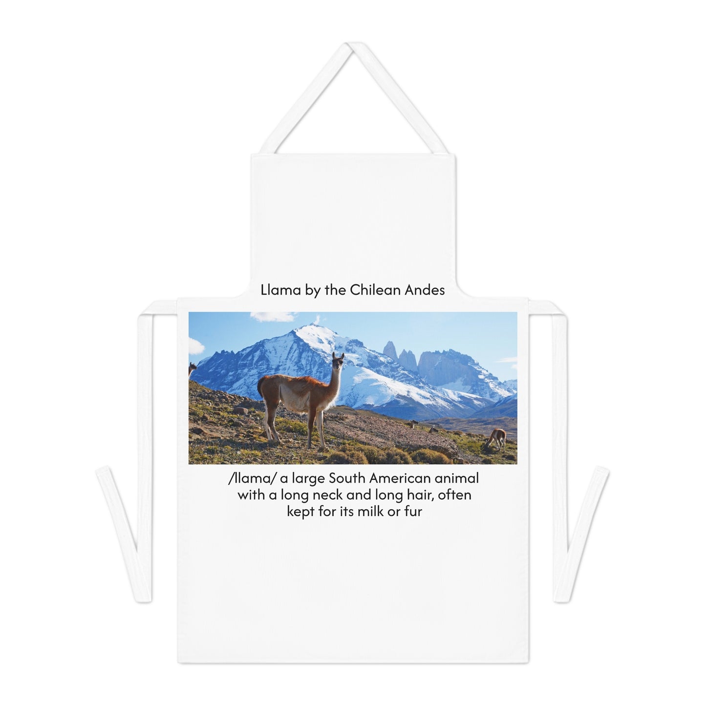 Apron - White - Llama inspired