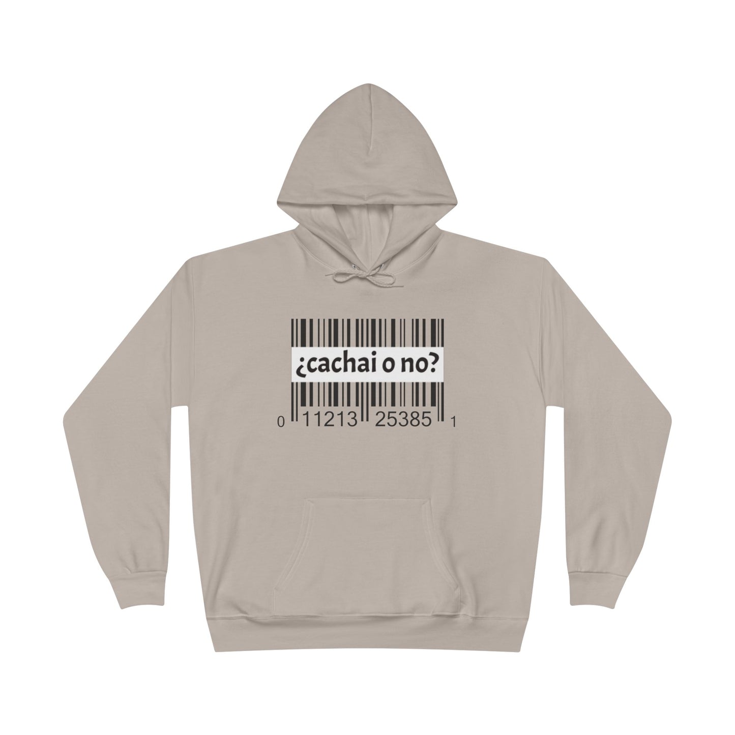 Unisex Hoodie with Barcode Design - Eco-Friendly