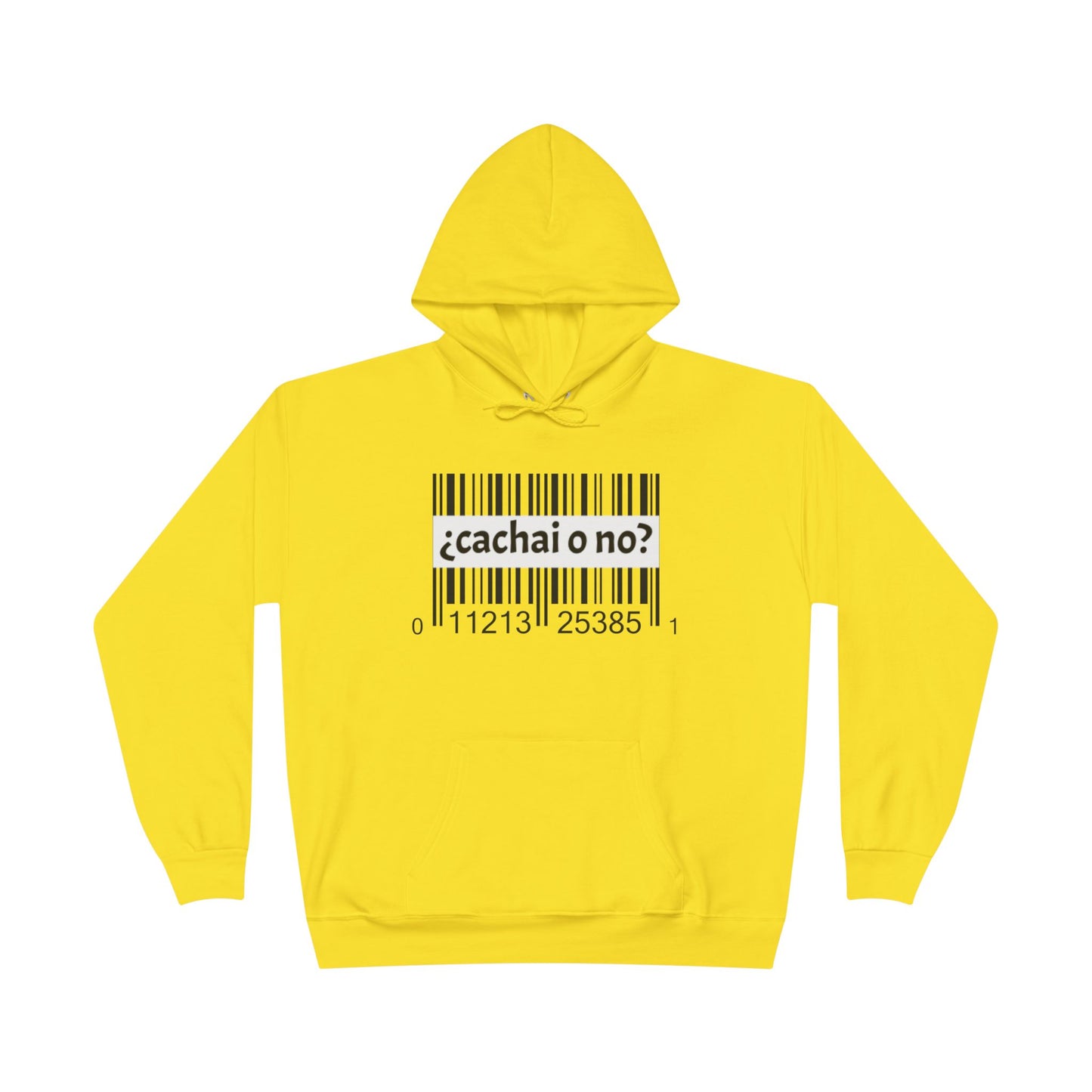 Unisex Hoodie with Barcode Design - Eco-Friendly