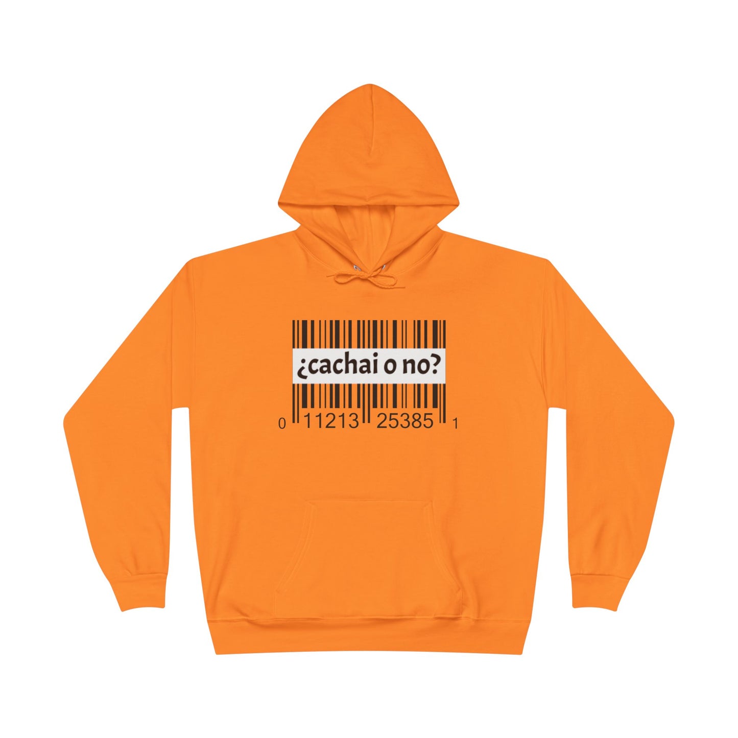 Unisex Hoodie with Barcode Design - Eco-Friendly