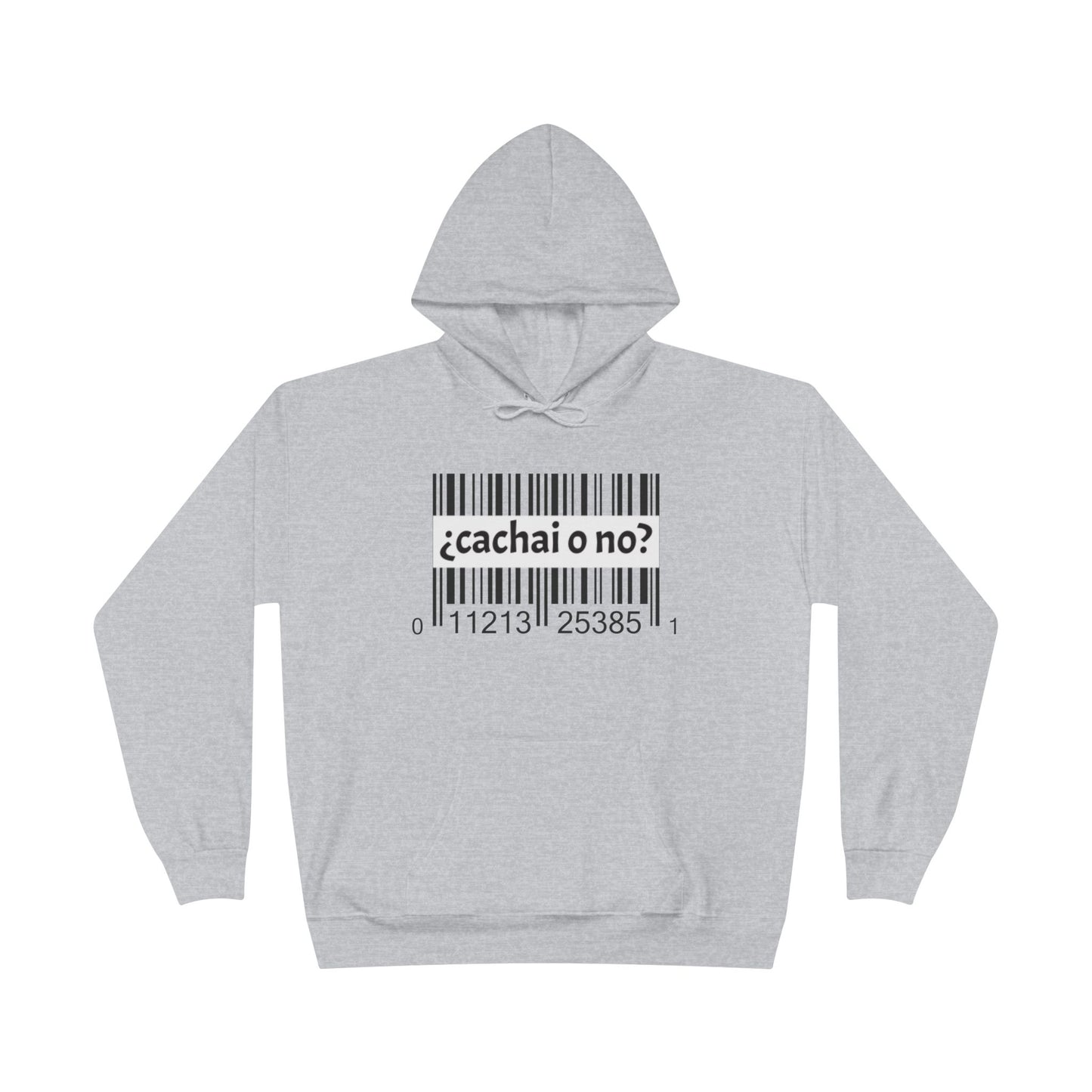 Unisex Hoodie with Barcode Design - Eco-Friendly