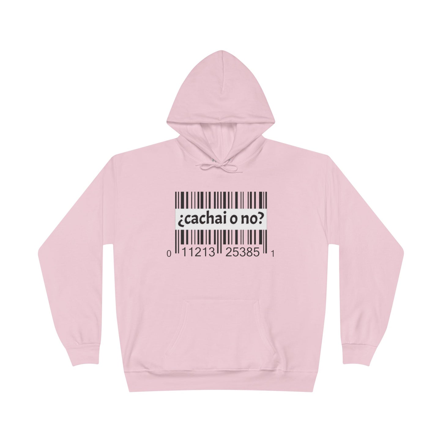 Unisex Hoodie with Barcode Design - Eco-Friendly