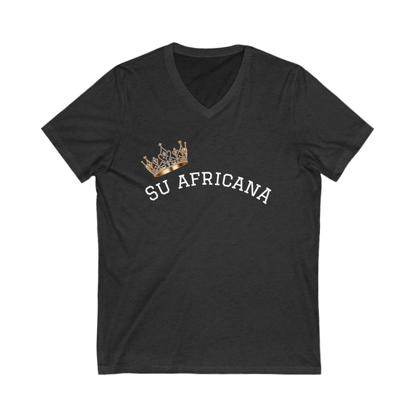 Crowned Unisex V-Neck Tee: Su Africana