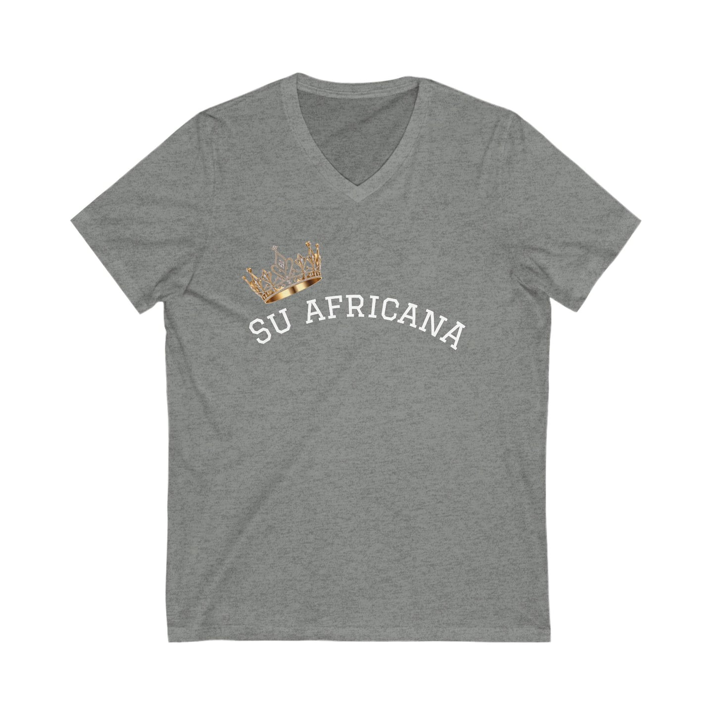 Crowned Unisex V-Neck Tee: Su Africana