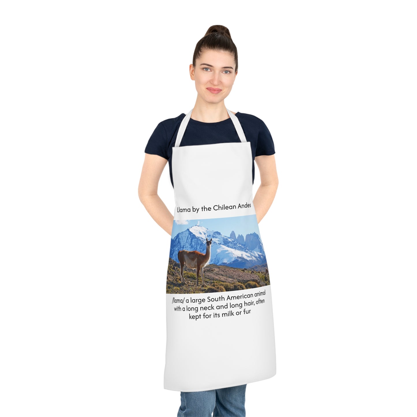 Apron - White - Llama inspired