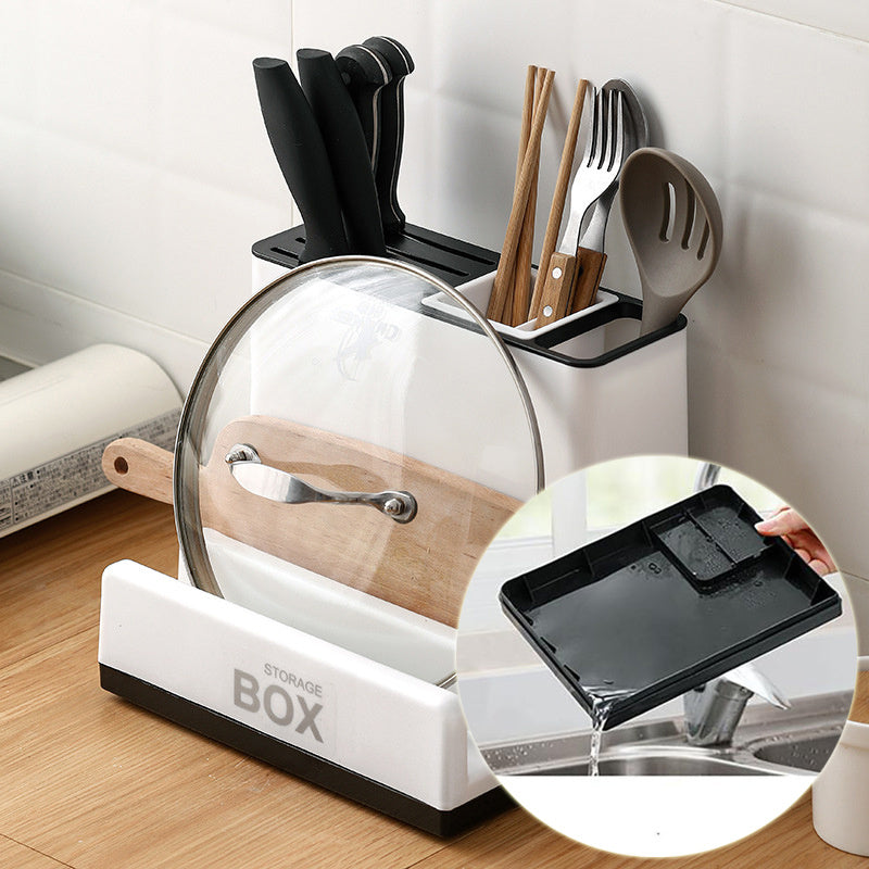 Estante de almacenamiento de plástico para cuchillos de cocina