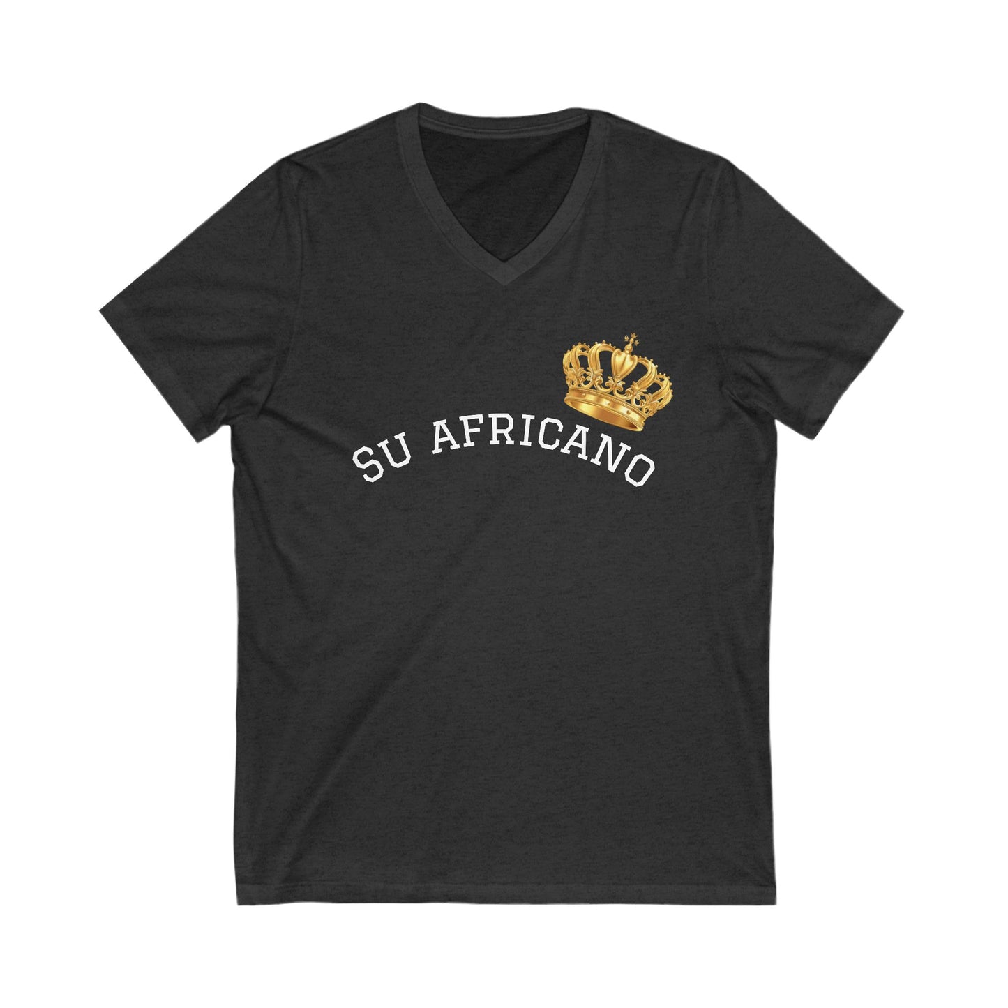 Crowned Unisex V-Neck Tee: Su Africano