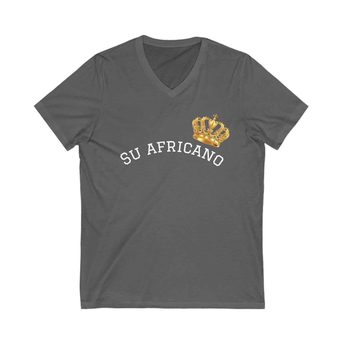 Crowned Unisex V-Neck Tee: Su Africano