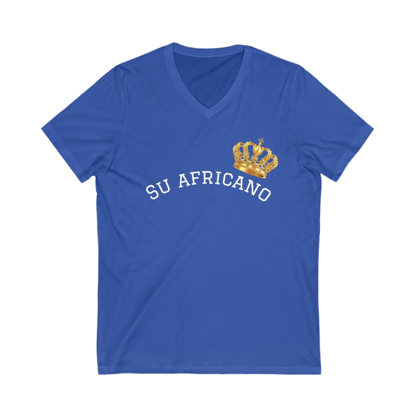 Crowned Unisex V-Neck Tee: Su Africano