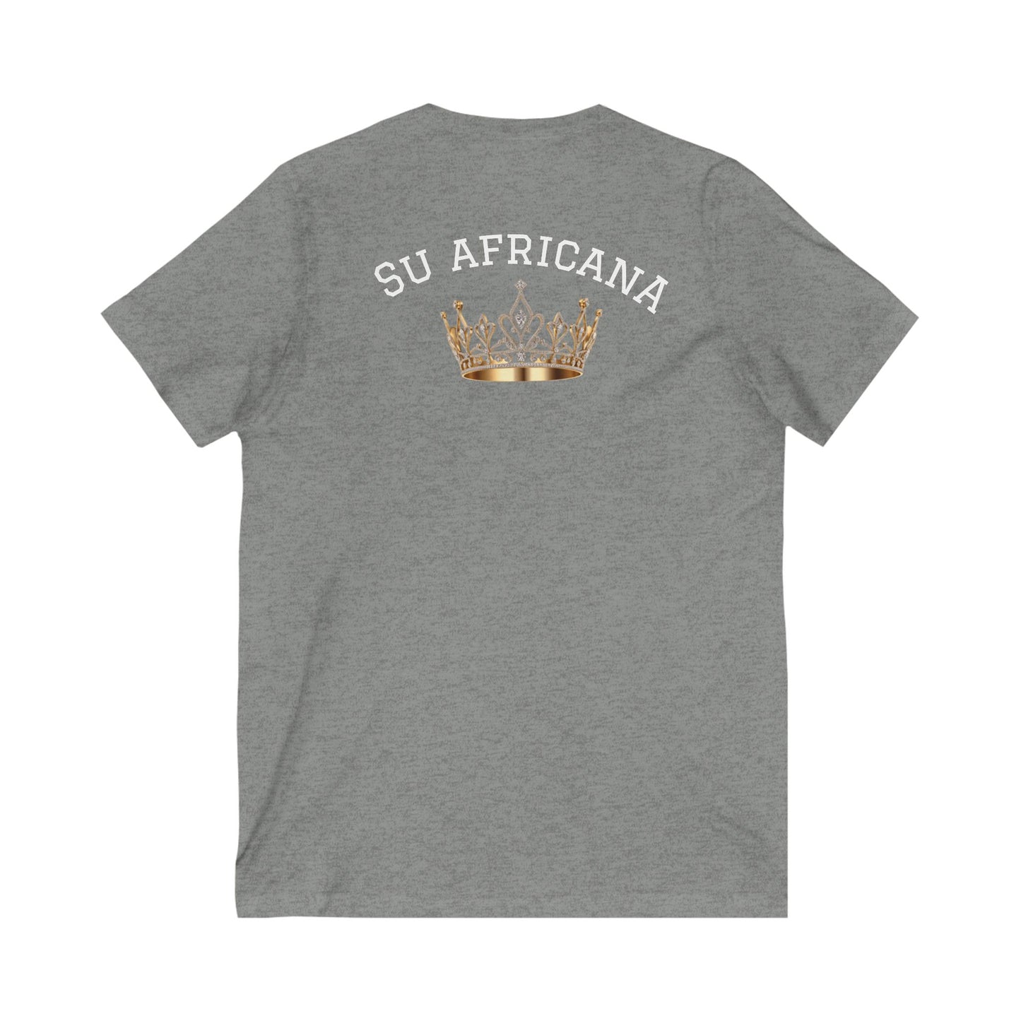 Crowned Unisex V-Neck Tee: Su Africana