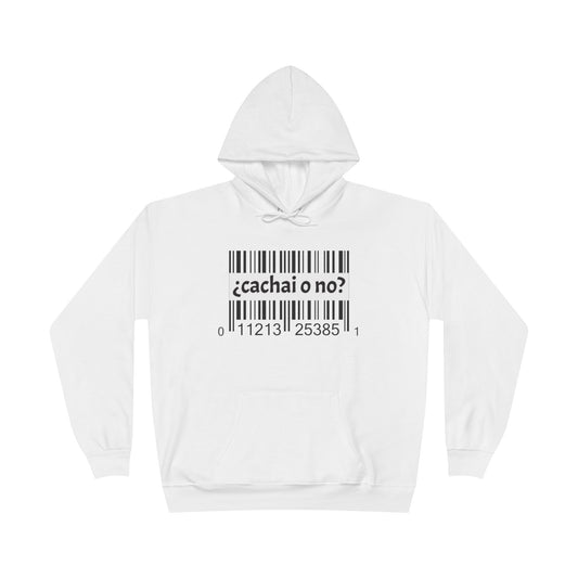 Unisex Hoodie with Barcode Design - Eco-Friendly