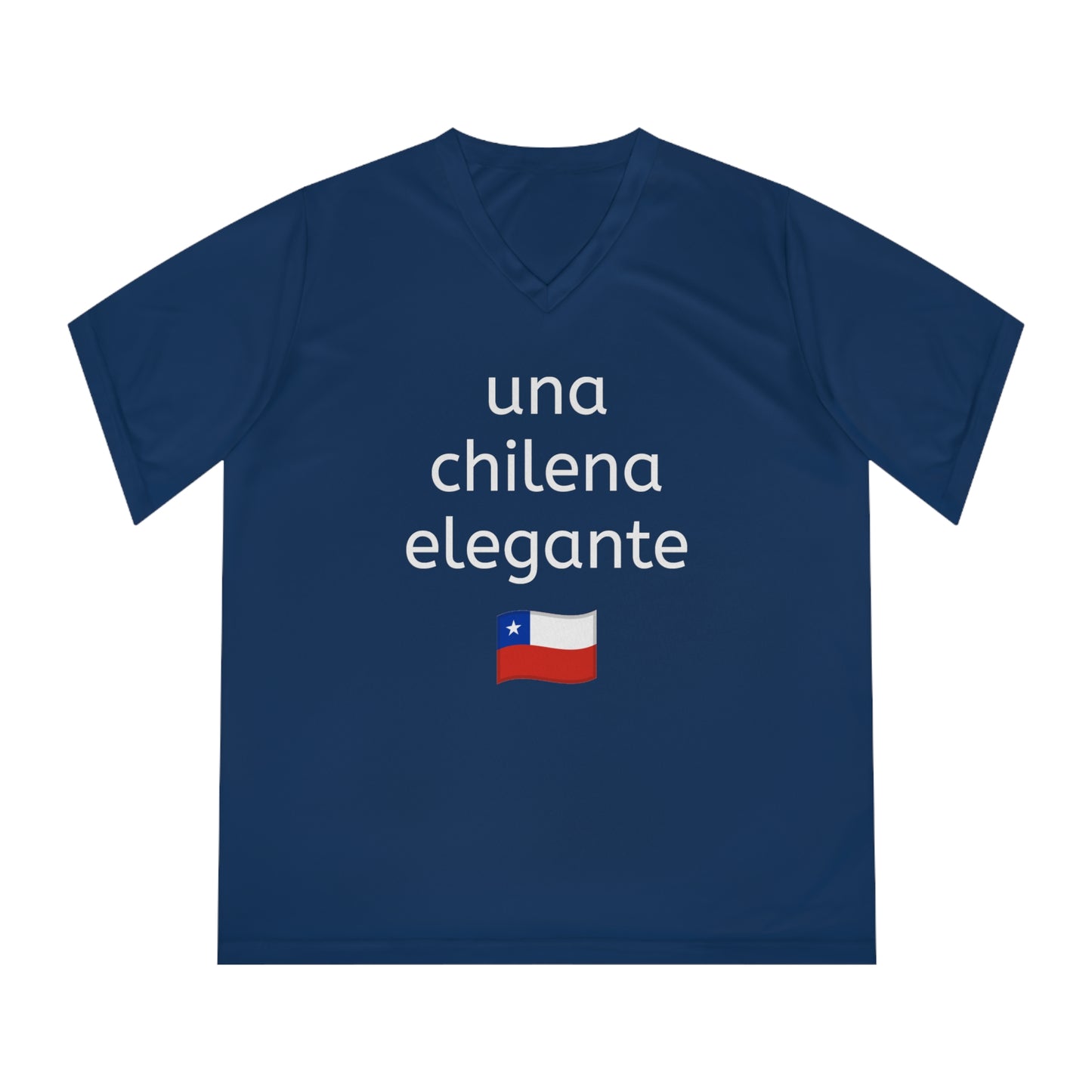 Camiseta de cuello en V para mujer - Inspirada en Chile