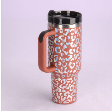 40 Oz Insulated Tumbler With Handle, Straw & Lid