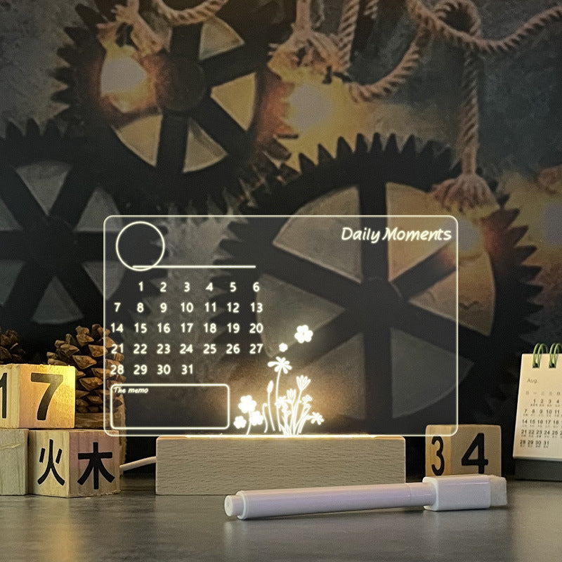Creative Note Board - Led Light - With Pen - Gift item