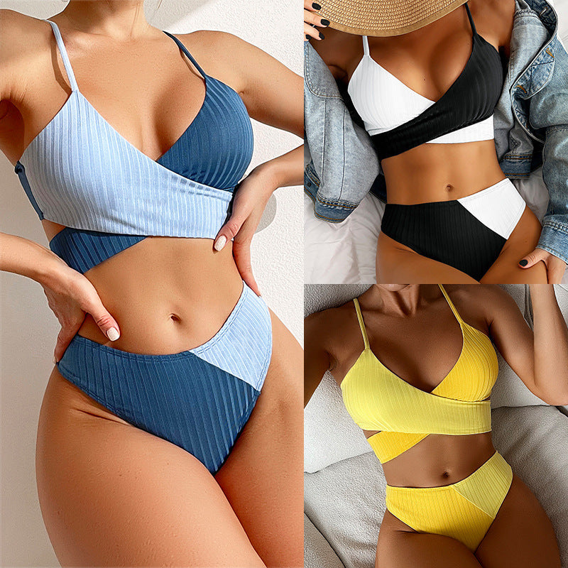 Patchwork Bikini, Swimwear & Beachwear