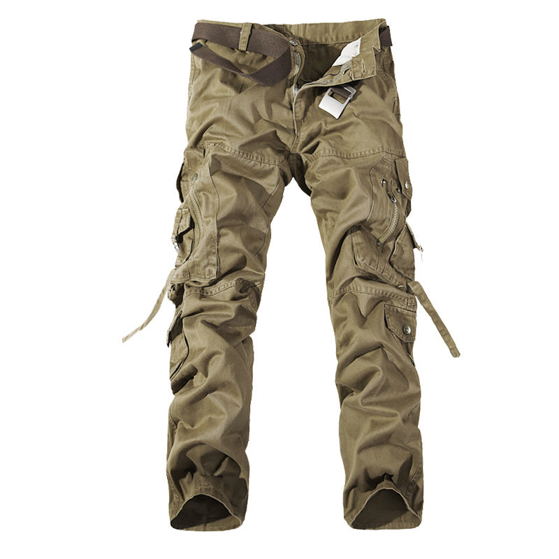 Pantalones cargo multibolsillos para hombre, lavados, oferta especial.