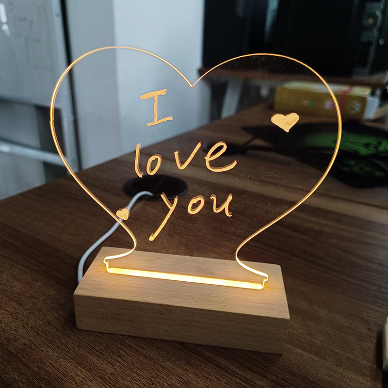 Creative Note Board - Led Light - With Pen - Gift item
