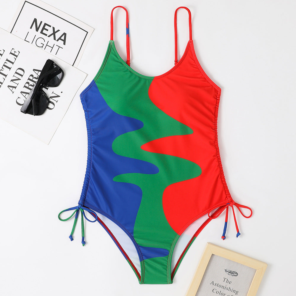 Swimsuit One-piece Sleeveless Fixed Swimming Trunks